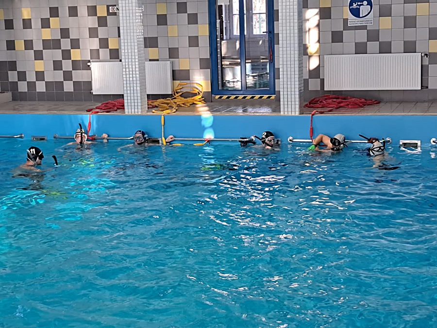 Hokej pod wodą Walenie Siemianowice Śląskie Trening 7 I 2023